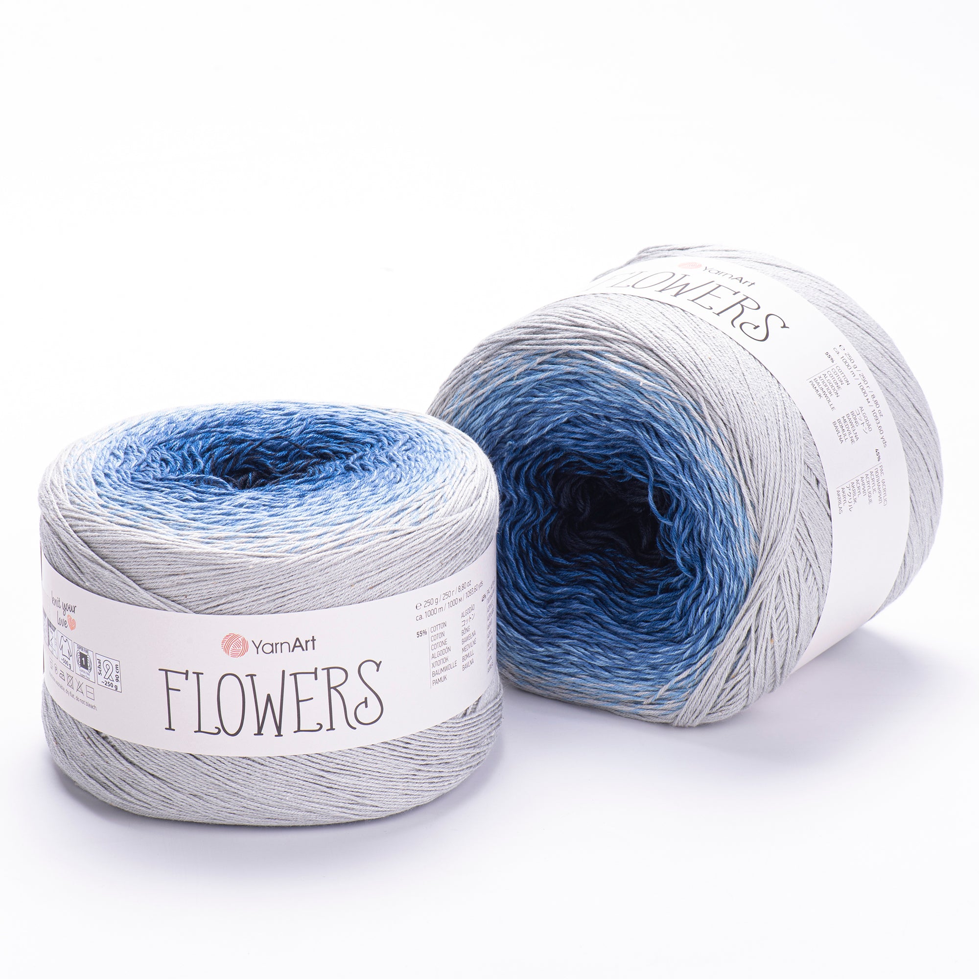 YarnArt Flowers 250g Gradient Cake (1000m) – Cotton/Acrylic