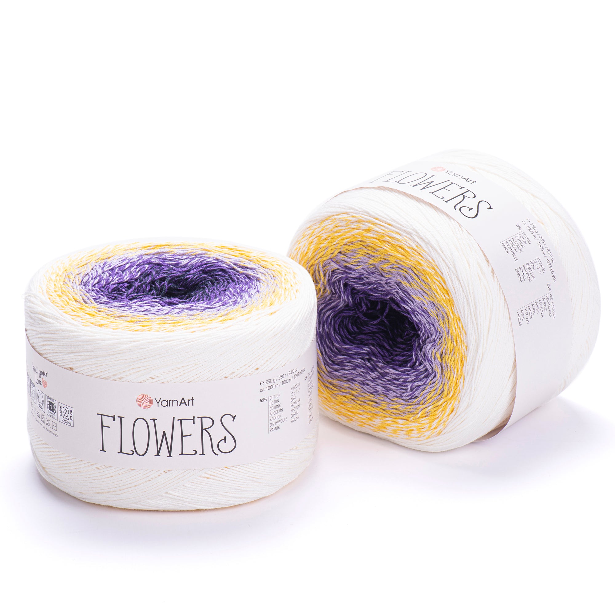 YarnArt Flowers 250g Gradient Cake (1000m) – Cotton/Acrylic