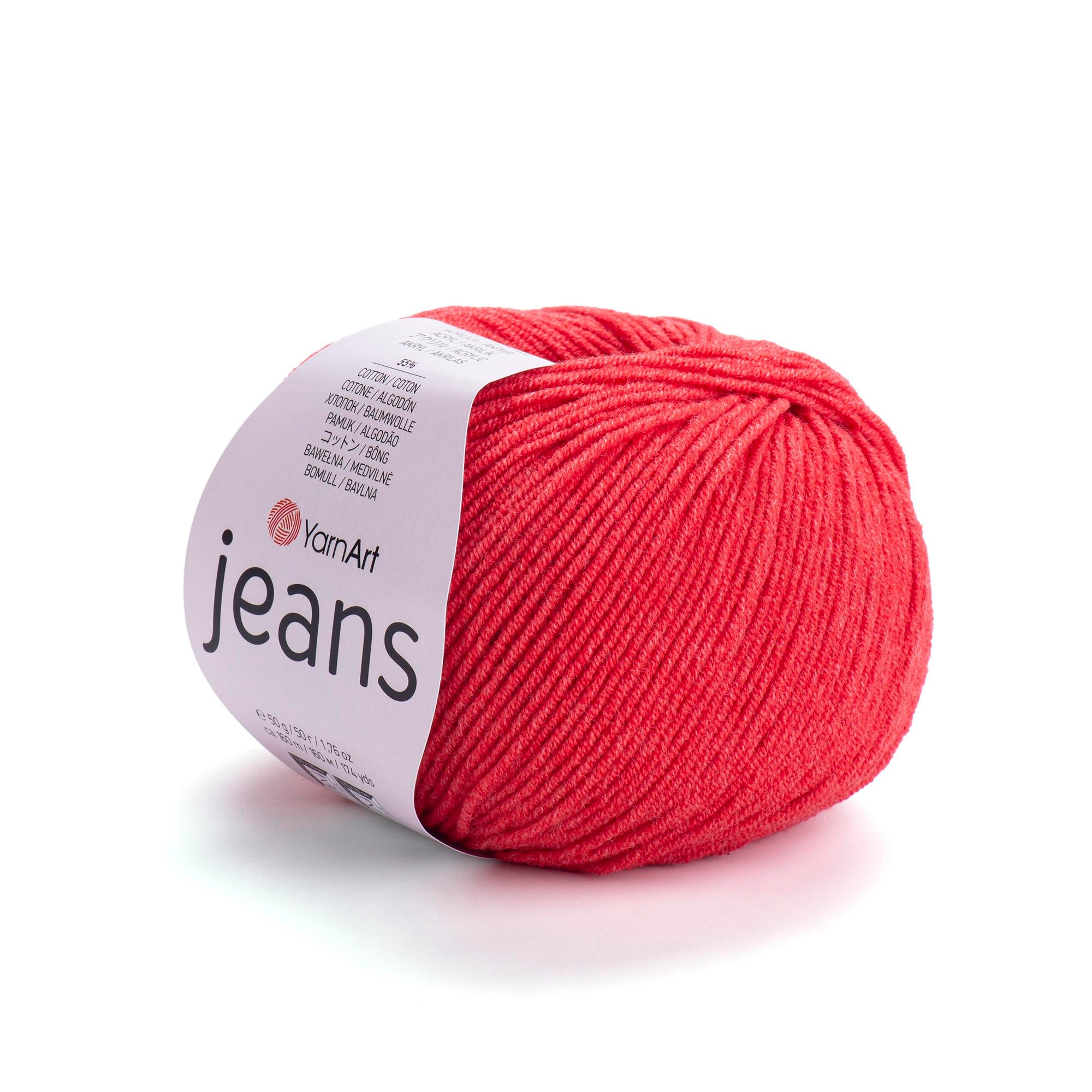 Yarn Art - JEANS - 55% Cotton 45% Acrylic, 160m Knitting and Crochet Yarn
