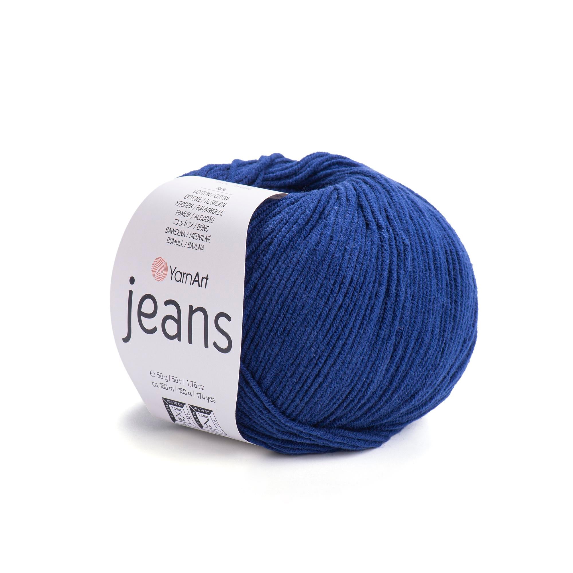 Yarn Art - JEANS - 55% Cotton 45% Acrylic, 160m Knitting and Crochet Yarn