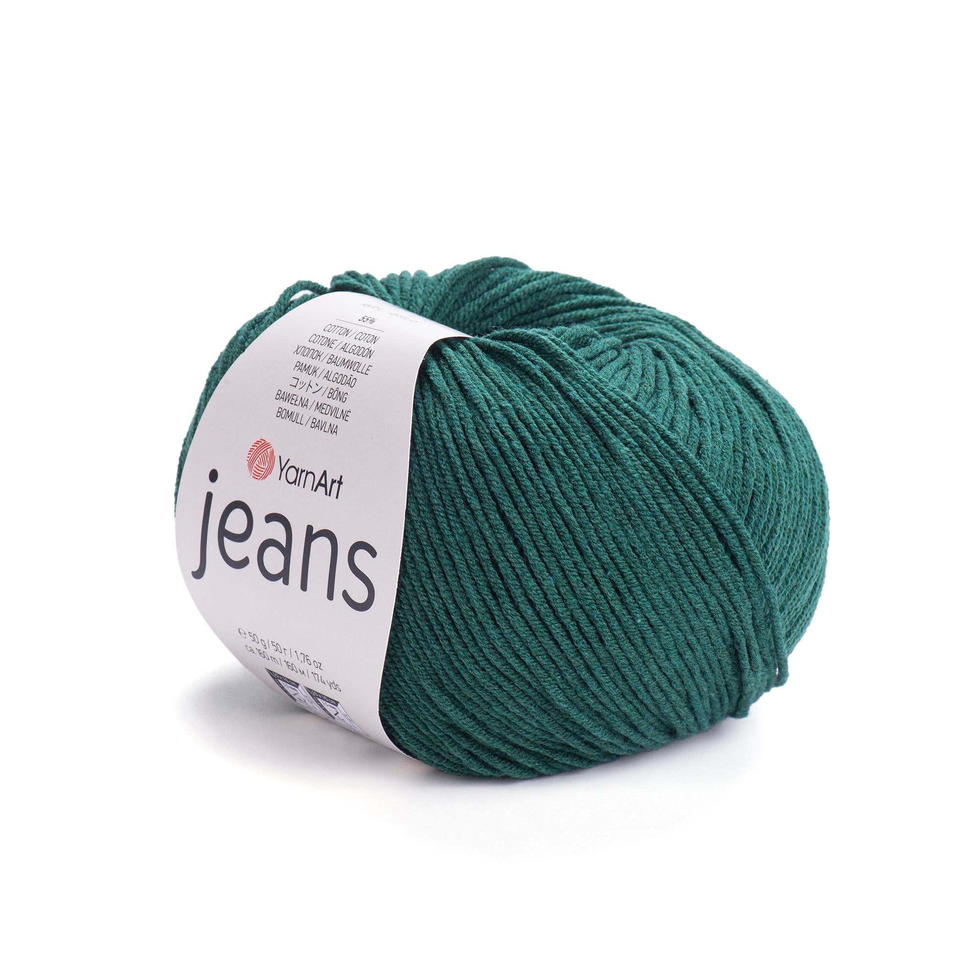 Yarn Art - JEANS - 55% Cotton 45% Acrylic, 160m Knitting and Crochet Yarn