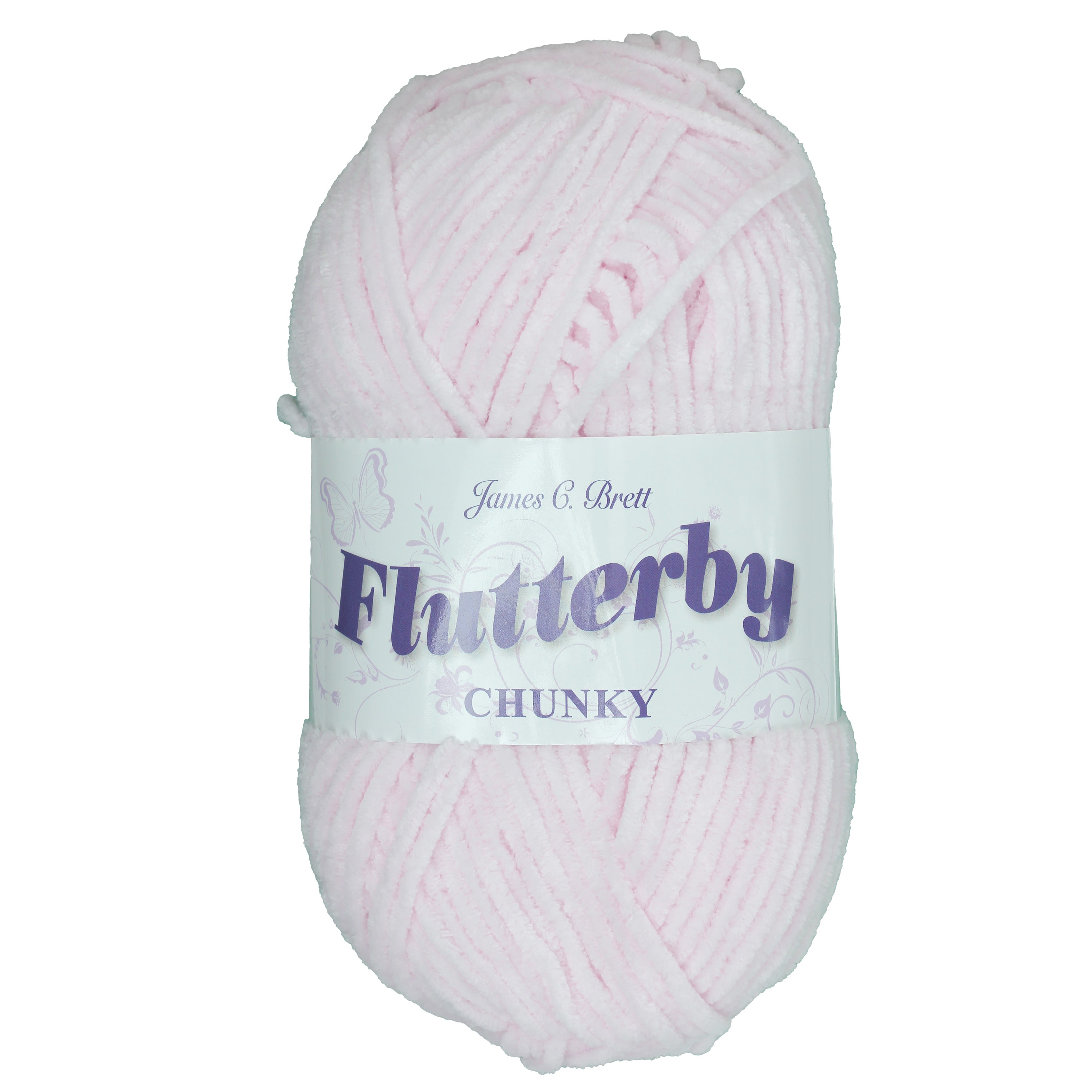 James C. Brett Flutterby Chenille Chunky - B2 Pale Pink