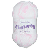 James C. Brett Flutterby Pattern Chenille Chunky - B16 Pale Pink Spot