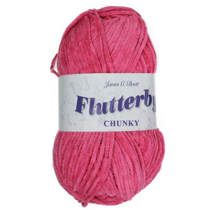 James C. Brett Flutterby Chenille Chunky - B47 Candy Pink