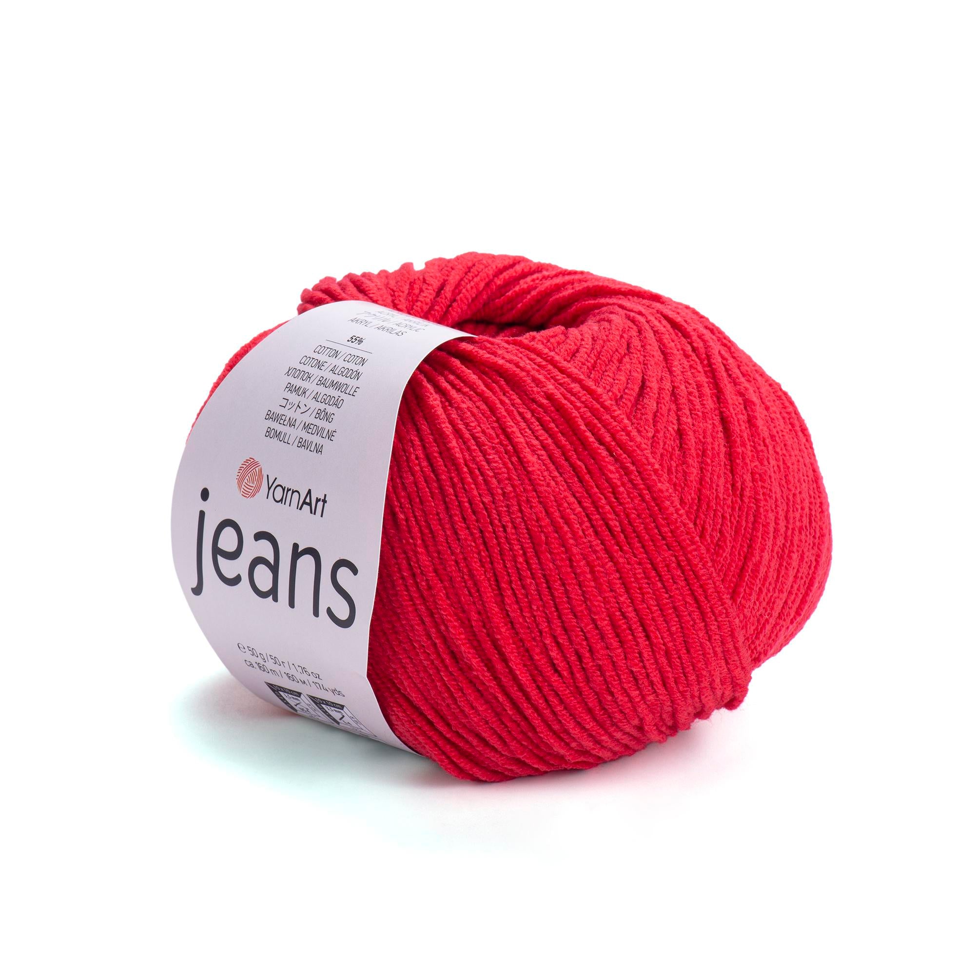 Yarn Art - JEANS - 55% Cotton 45% Acrylic, 160m Knitting and Crochet Yarn