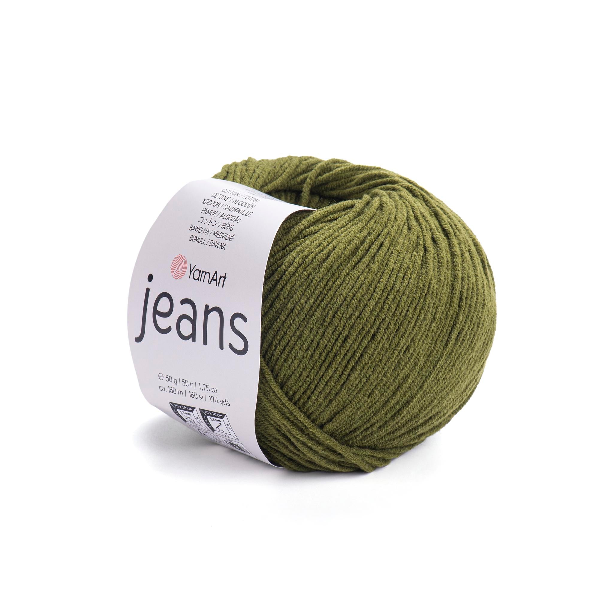 Yarn Art - JEANS - 55% Cotton 45% Acrylic, 160m Knitting and Crochet Yarn