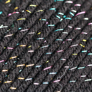 Woolcraft DIAMONDS TINSEL New Fashion Knitting Yarn / Wool - 100g Ball - Black / Multi