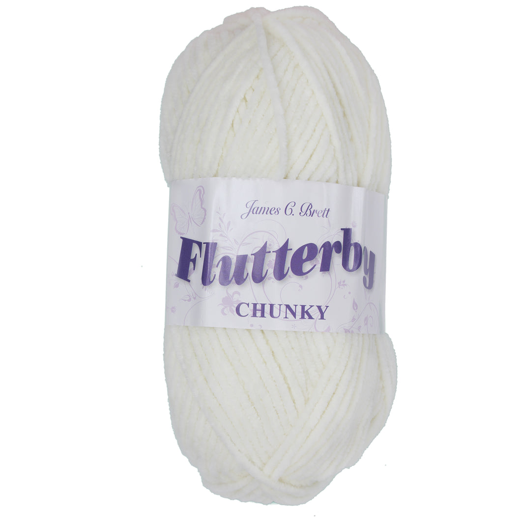 James C. Brett Flutterby Chenille Chunky - B4 Cream