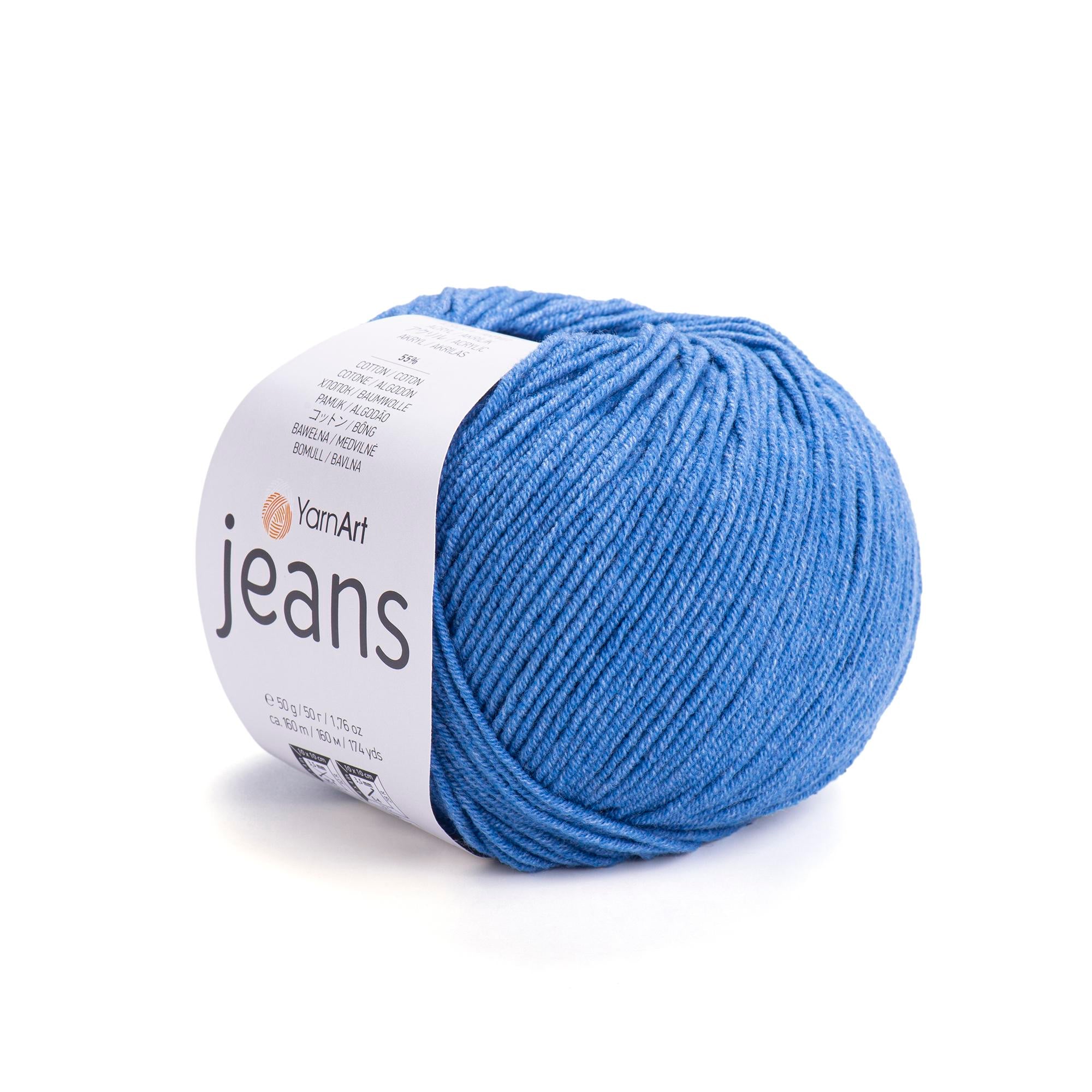 Yarn Art - JEANS - 55% Cotton 45% Acrylic, 160m Knitting and Crochet Yarn