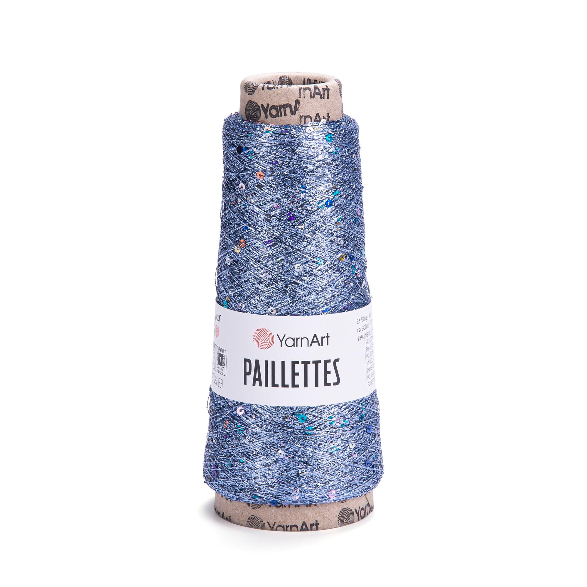 YarnArt Paillettes, 50g, 800m, 75% Metallic Polyester, 25%Payette Polyester