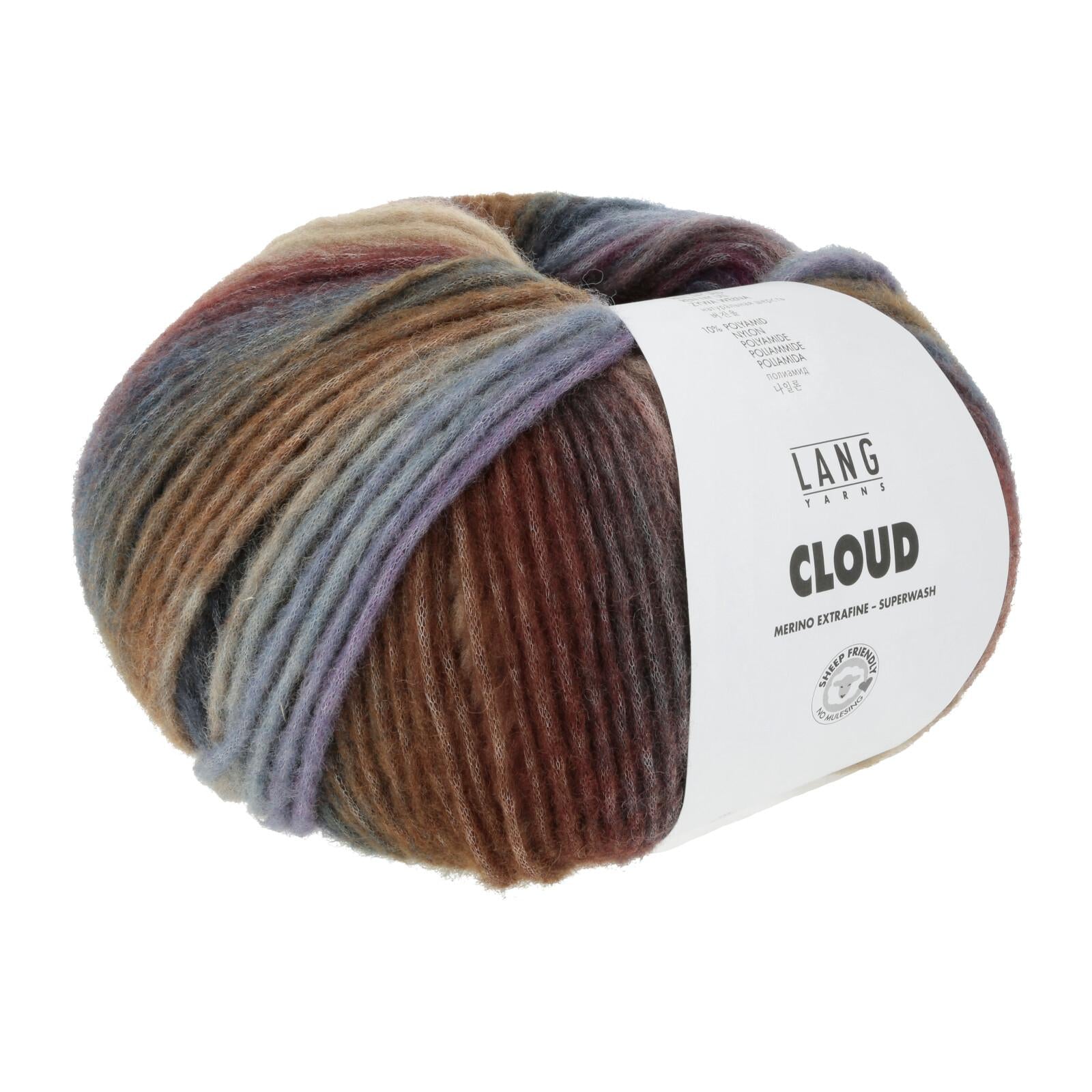 Cloud Lang Yarns, 100g, 260m, 90% merino, 10% nylon