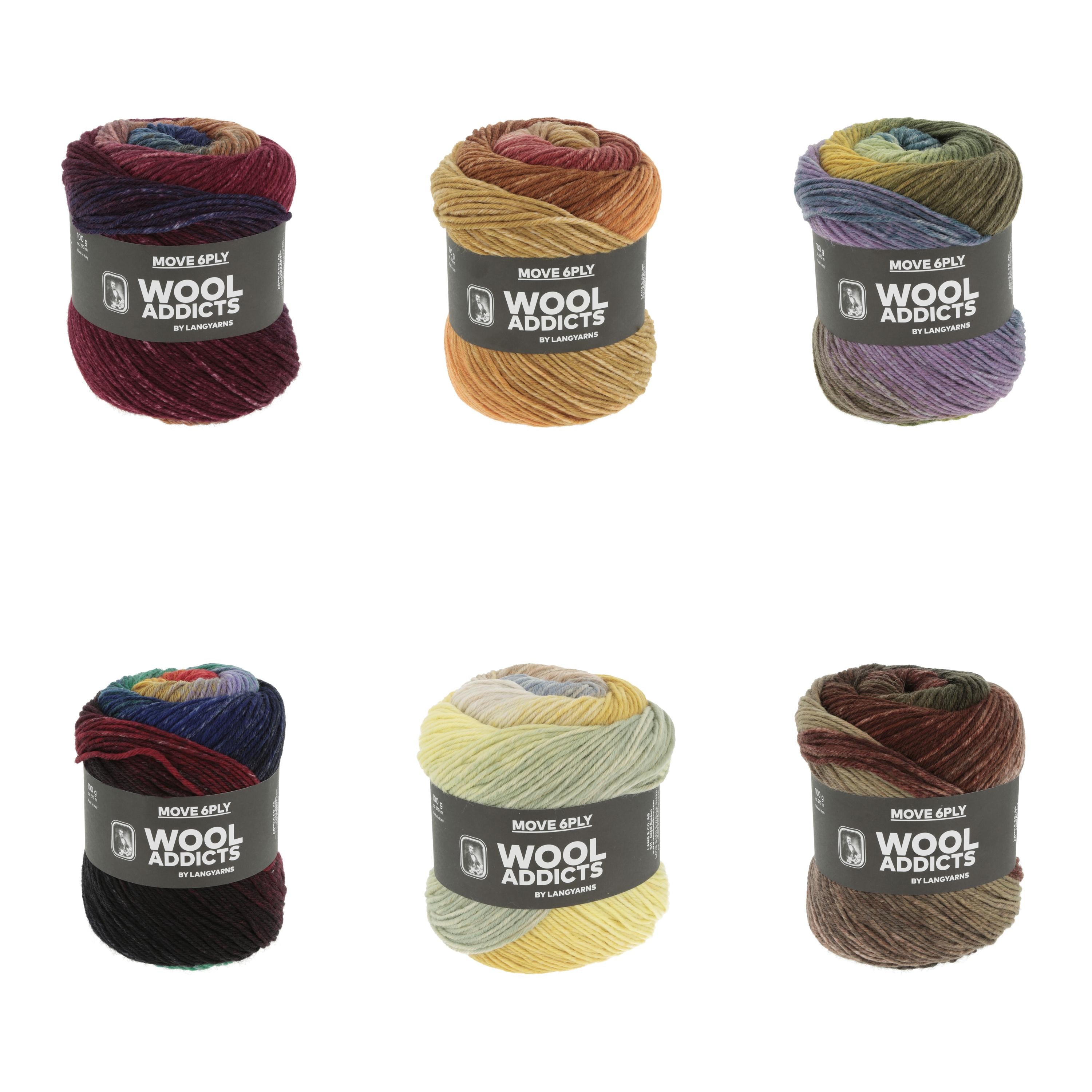 Move 6ply Wooladdicts langyarns, 100g, 270m, 75% merino, 25% nylon