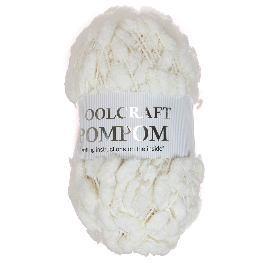 Woolcraft / Jarol POM POM Knitting Yarn / Wool - 200g - Cream