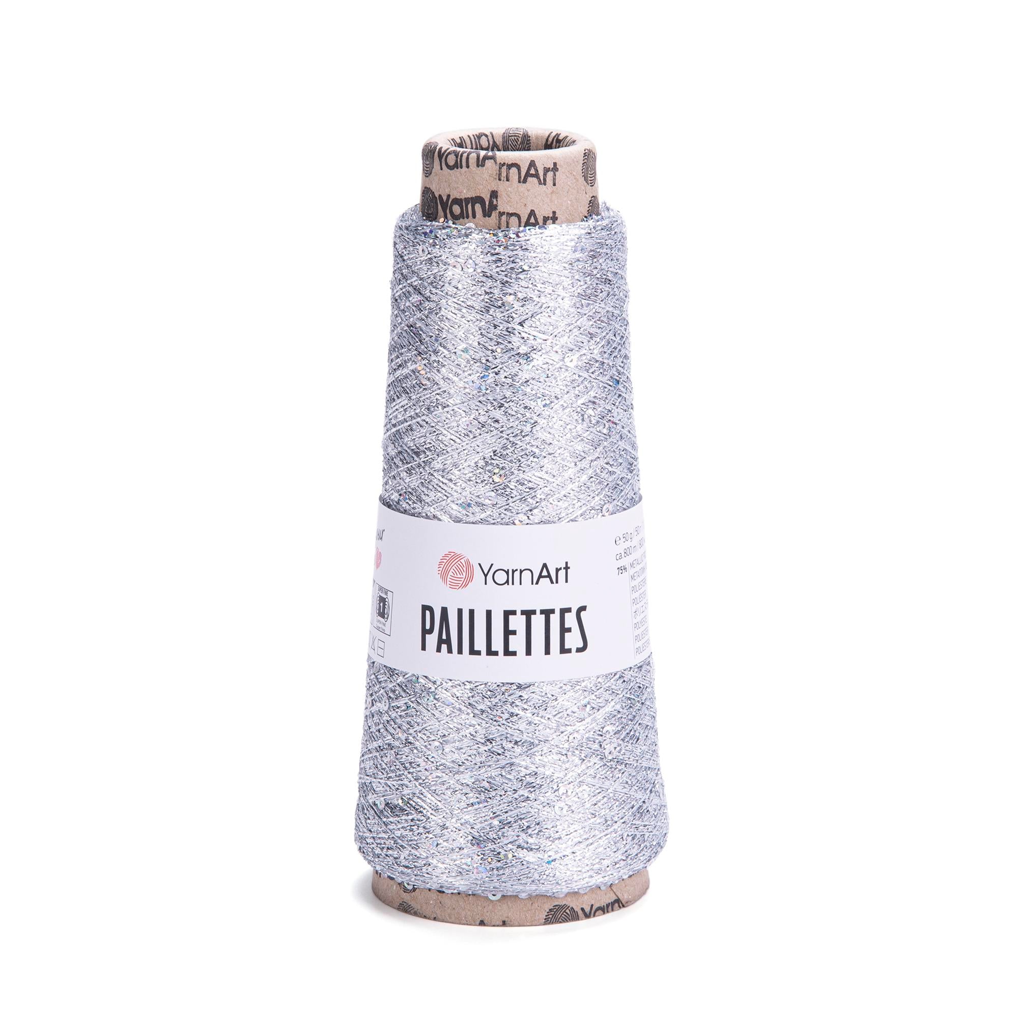 YarnArt Paillettes, 50g, 800m, 75% Metallic Polyester, 25%Payette Polyester