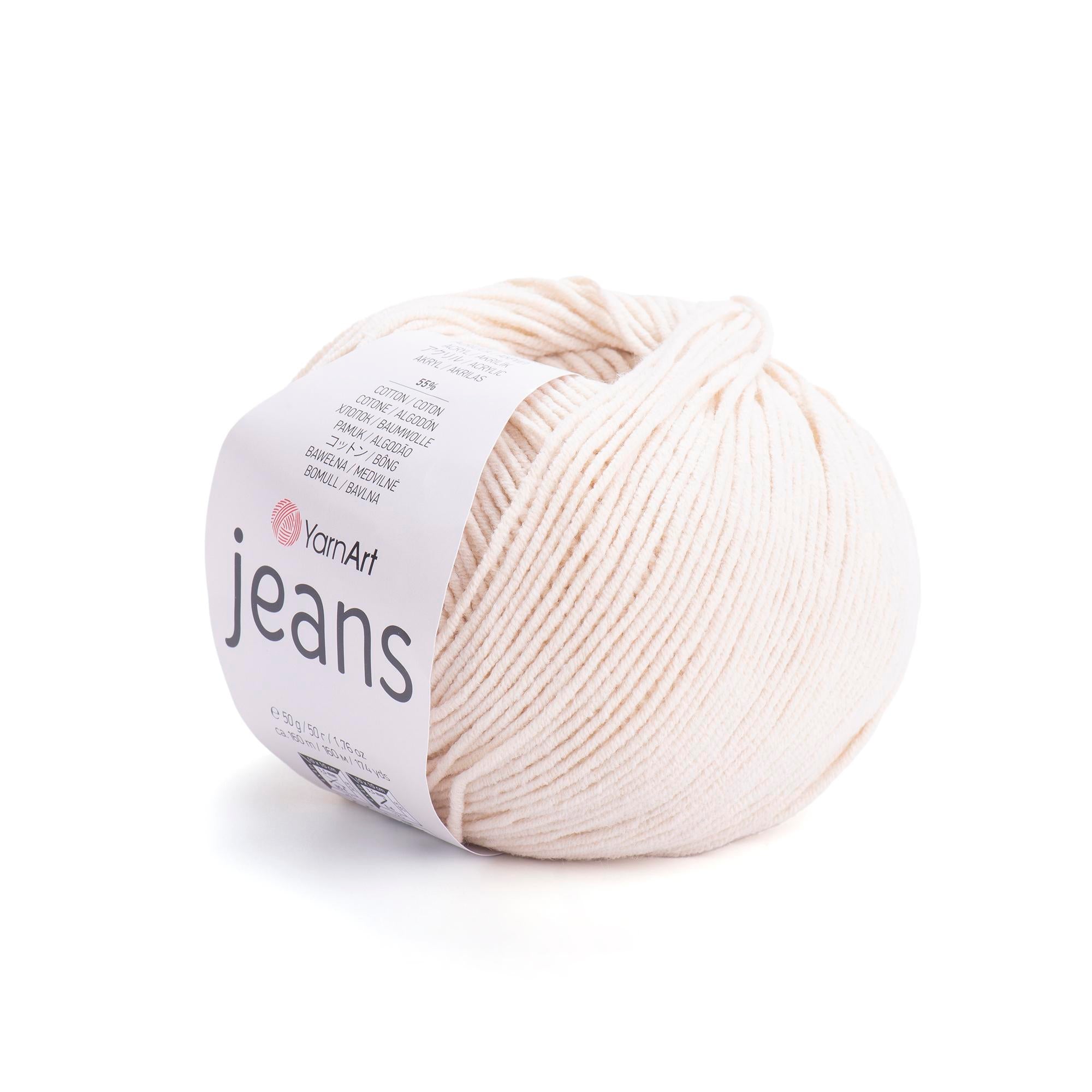 Yarn Art - JEANS - 55% Cotton 45% Acrylic, 160m Knitting and Crochet Yarn