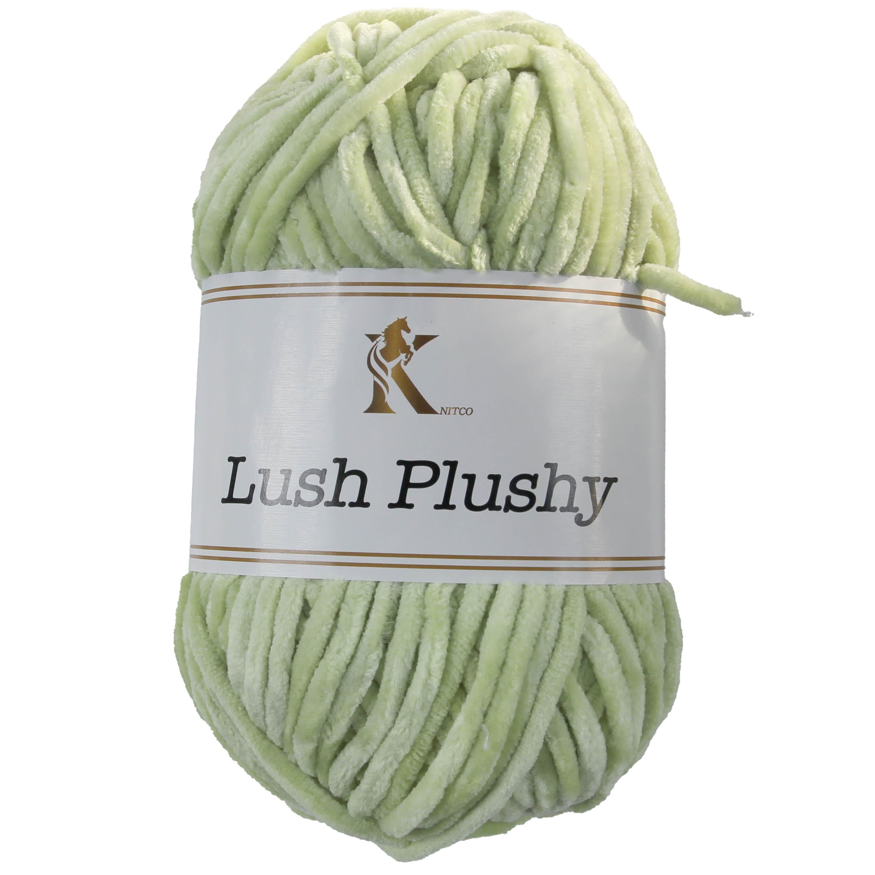 Knit co Lush Plushy / Chenille Chunky - 100g: 100% Polyester