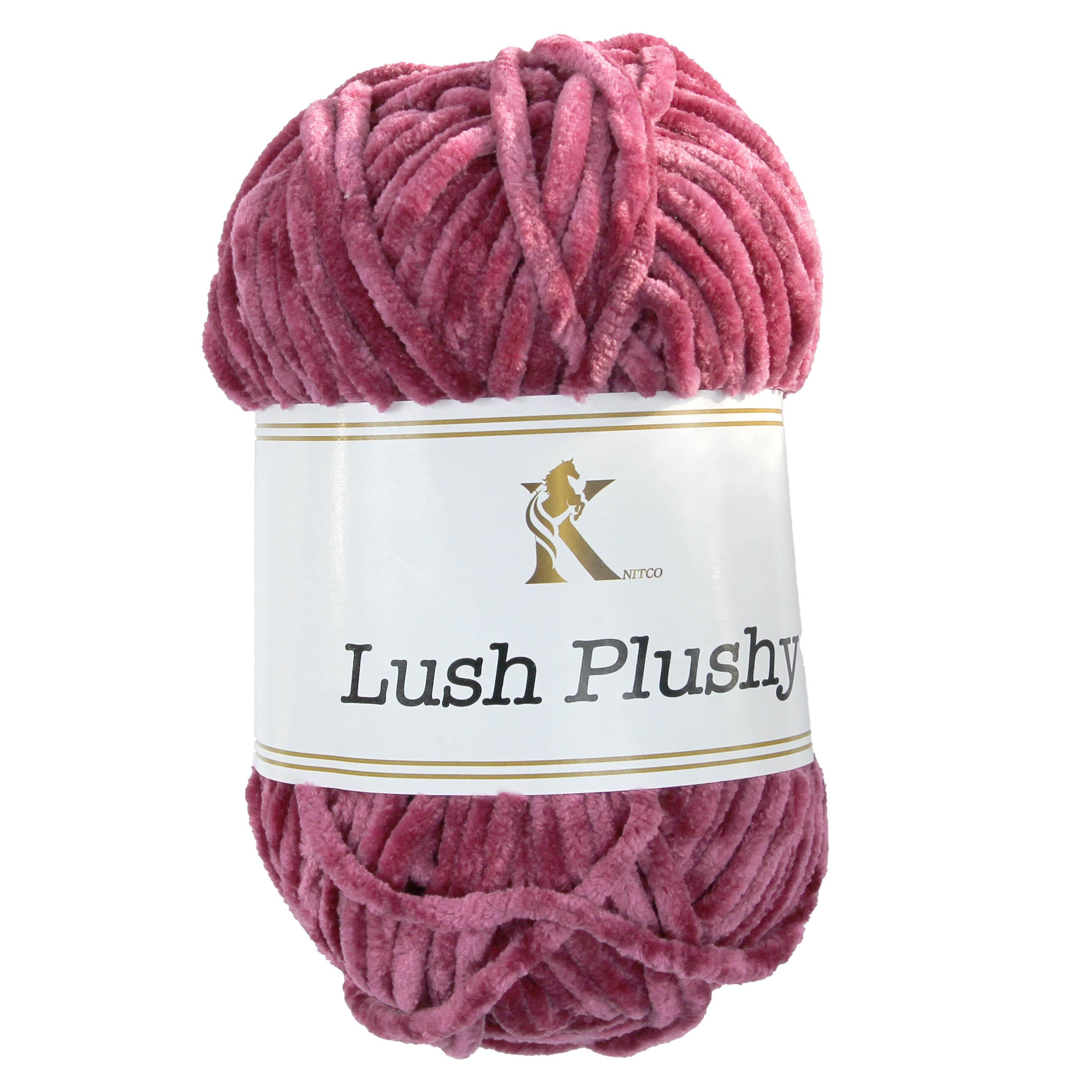 Knit co Lush Plushy / Chenille Chunky - 100g: 100% Polyester