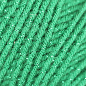 Woolcraft DIAMONDS TINSEL New Fashion Knitting Yarn / Wool - 100g Ball - Emerald