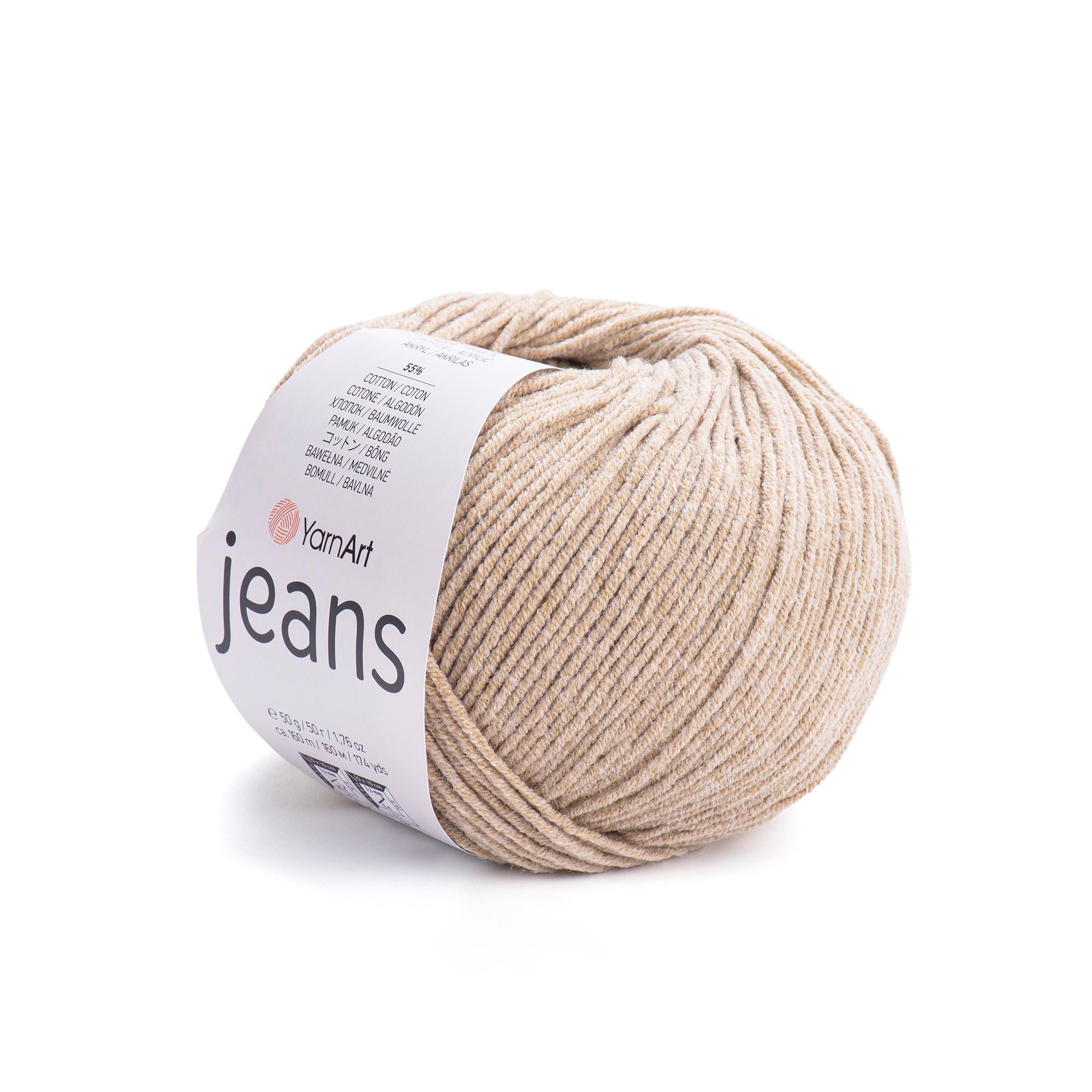 Yarn Art - JEANS - 55% Cotton 45% Acrylic, 160m Knitting and Crochet Yarn
