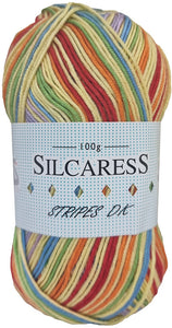 Cygnet Silcaress stripes DK - 100g ball - Tequila Sunrise