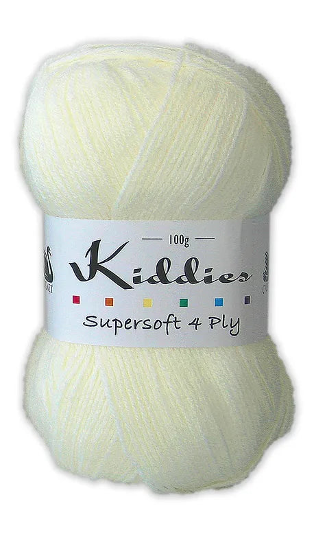 Cygnet KIDDIES Supersoft 4PLY Knitting Yarn / Wool - 100g - Cream