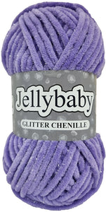 Cygnet JELLYBABY Glitter Chenille Supersoft Chunky Knitting Crochet / Yarn - French Violet