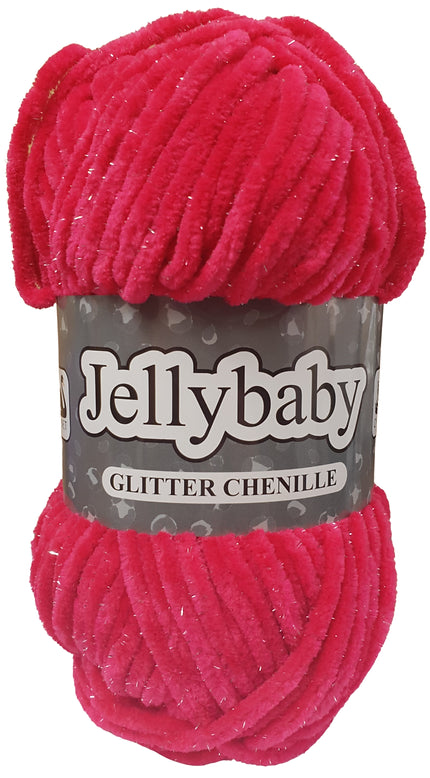 Cygnet JELLYBABY Glitter Chenille Supersoft Chunky Knitting Crochet / Yarn - Party Pop