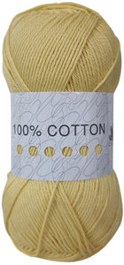 Cygnet 100% COTTON DK Knitting Yarn / Wool - 100g Double Knit Ball - Dandelion