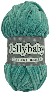 Cygnet JELLYBABY Glitter Chenille Supersoft Chunky Knitting Crochet / Yarn - Spring Green