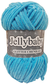 Cygnet JELLYBABY Glitter Chenille Supersoft Chunky Knitting Crochet / Yarn - Topaz