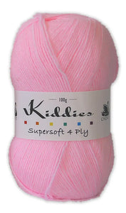Cygnet KIDDIES Supersoft 4PLY Knitting Yarn / Wool - 100g - Pink