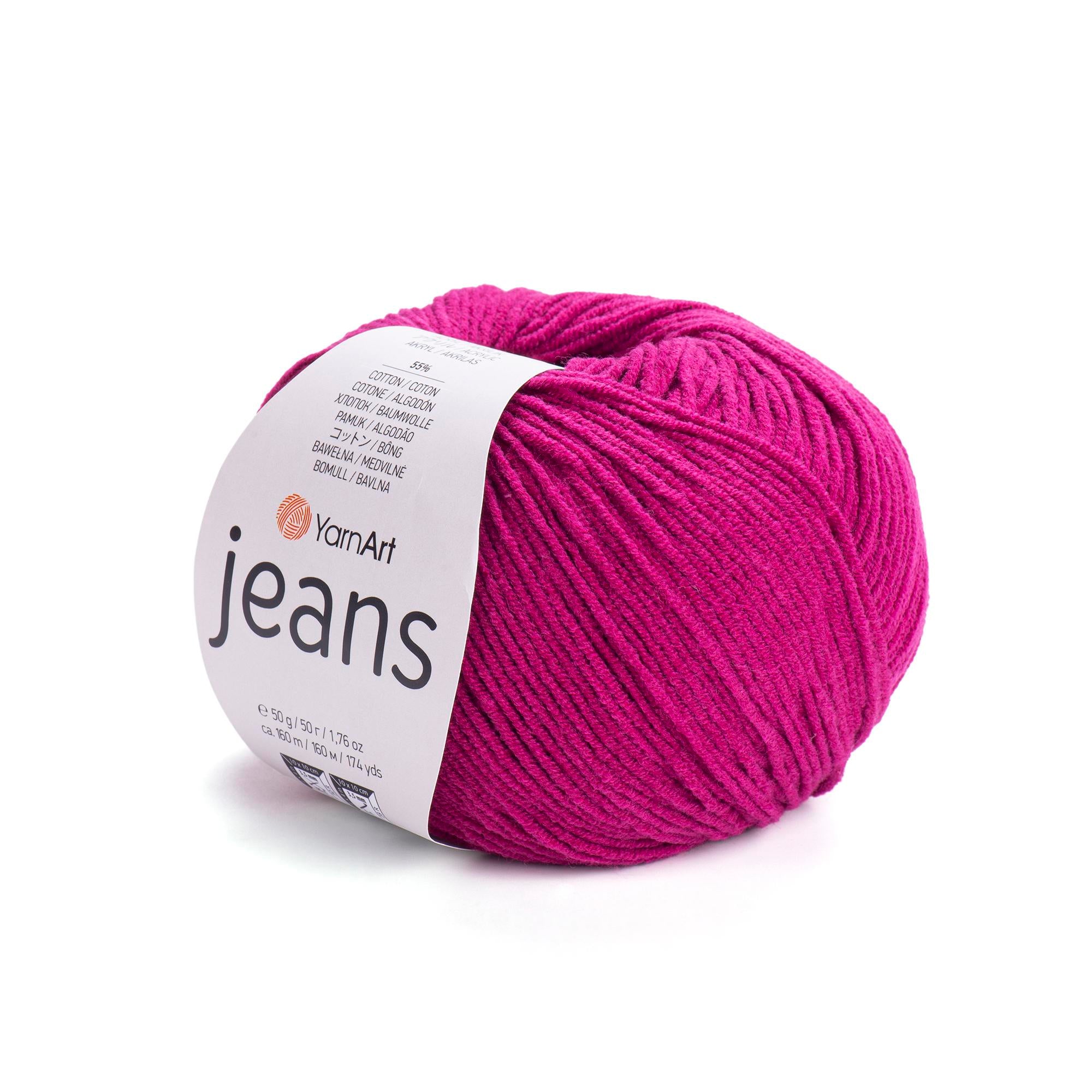 Yarn Art - JEANS - 55% Cotton 45% Acrylic, 160m Knitting and Crochet Yarn