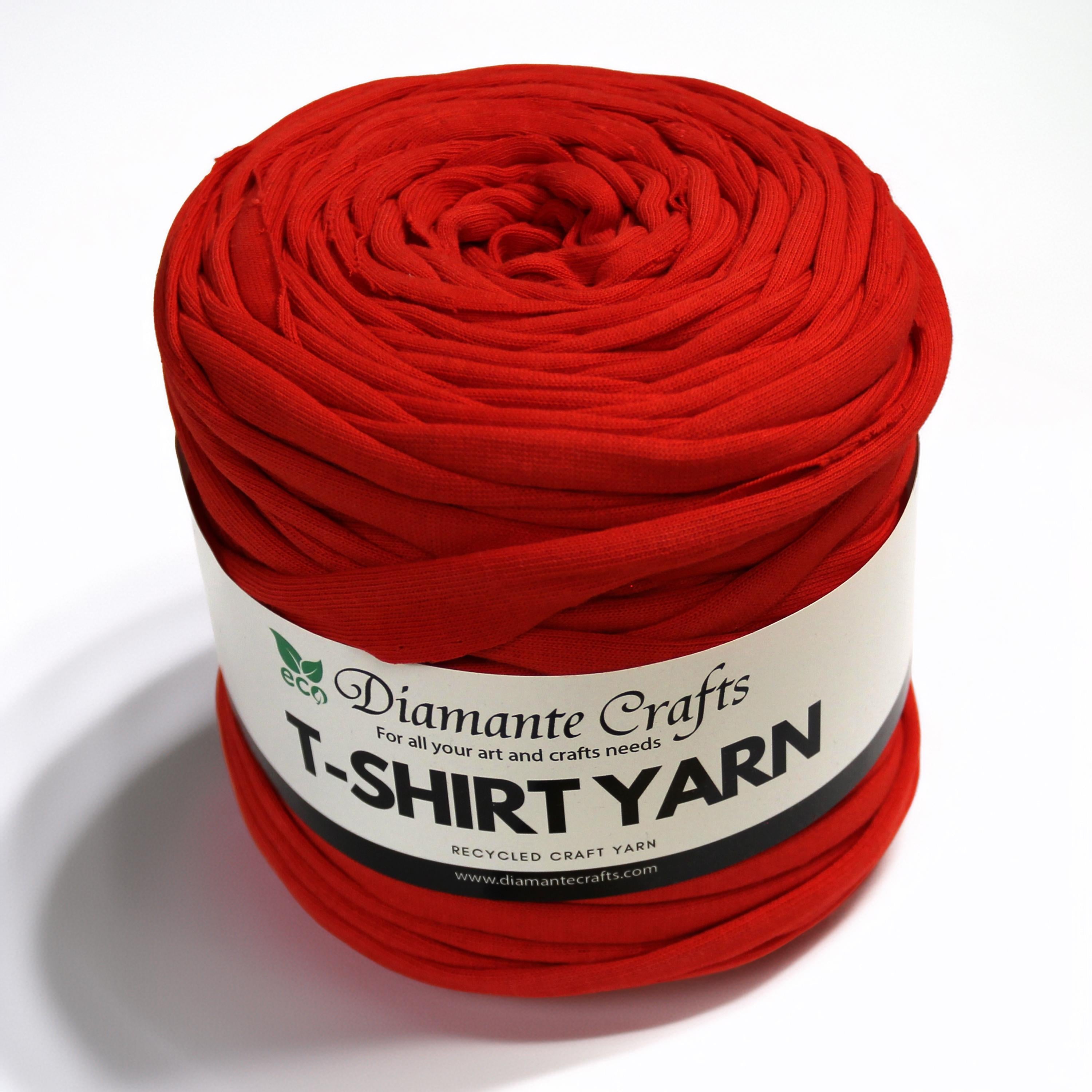 Diamante Crafts Tshirt Yarn - 650g - 110m - 85% Cotton - 10% Recycled Fibres - 5% Elastane
