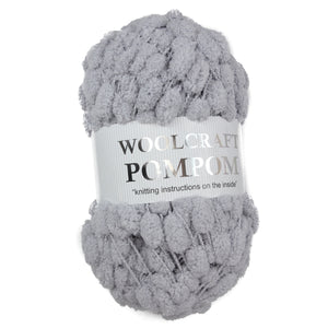 Woolcraft / Jarol POM POM Knitting Yarn / Wool - 200g - Grey