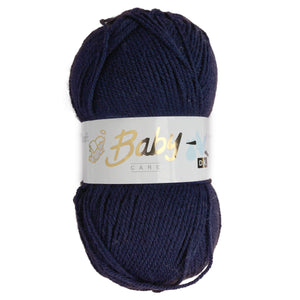 Woolcraft BABY CARE DK Soft Knitting Wool / Yarn - 100g Ball - Navy
