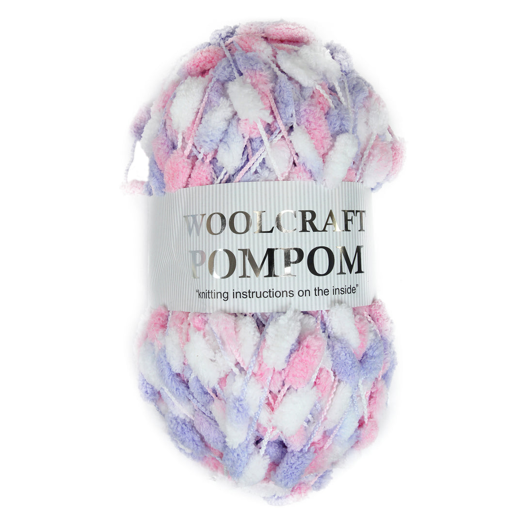 Woolcraft / Jarol POM POM Knitting Yarn / Wool - 200g - Candy Floss