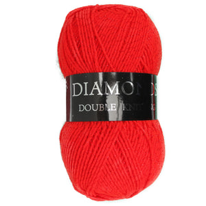 Woolcraft DIAMONDS TINSEL New Fashion Knitting Yarn / Wool - 100g Ball - Matador Red
