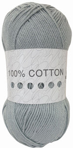 Cygnet 100% COTTON DK Knitting Yarn / Wool - 100g Double Knit Ball - Pearl Grey