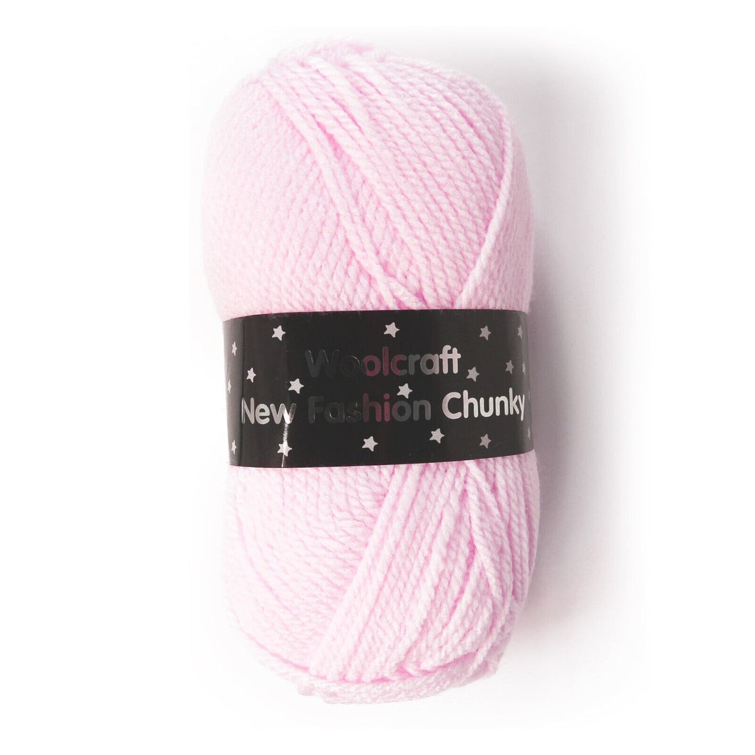 Woolcraft / New fashion chunky Knitting Yarn / Wool - 100g - Baby Pink