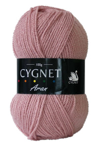 Cygnet ARAN Knitting Yarn / Wool - 100g Acrylic Crochet Knit Ball - Blush