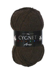 Cygnet ARAN Knitting Yarn / Wool - 100g Acrylic Crochet Knit Ball - Earth