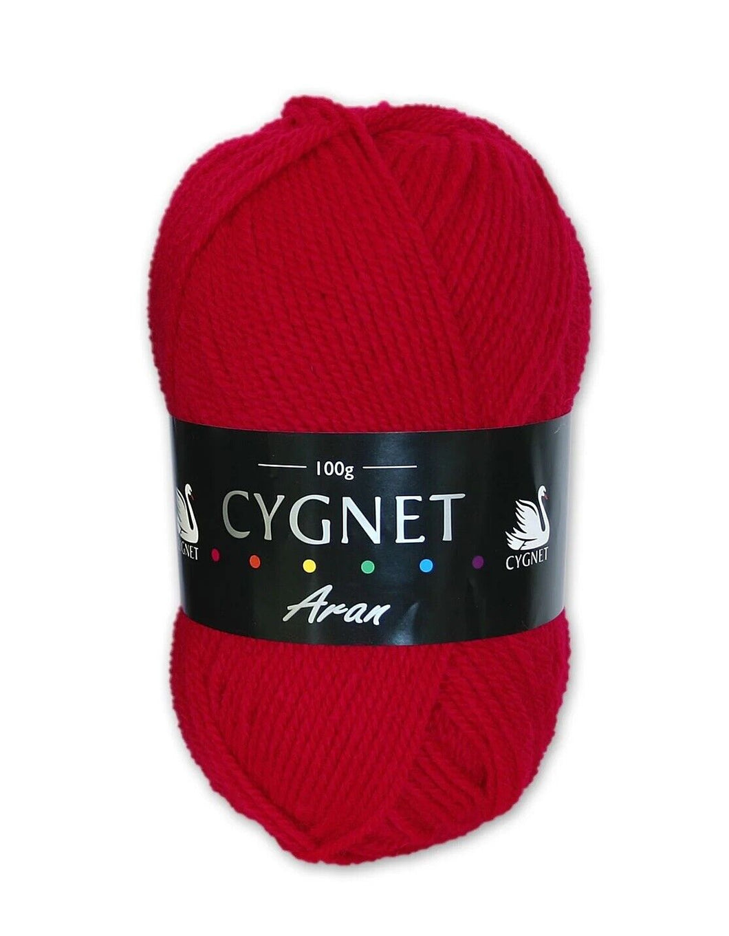 Cygnet ARAN Knitting Yarn / Wool - 100g Acrylic Crochet Knit Ball - Red