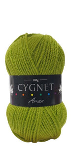 Cygnet ARAN Knitting Yarn / Wool - 100g Acrylic Crochet Knit Ball - Spring