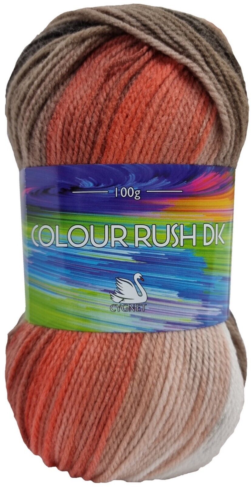 Cygnet COLOUR RUSH DK Knitting Yarn / Wool - 100g Double Knit Ball - Pomegranate