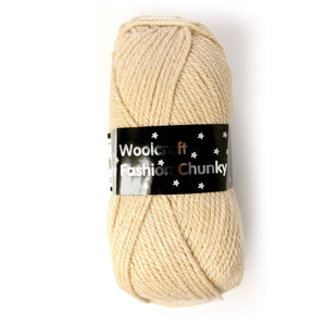 Woolcraft / New fashion chunky Knitting Yarn / Wool - 100g - Beige