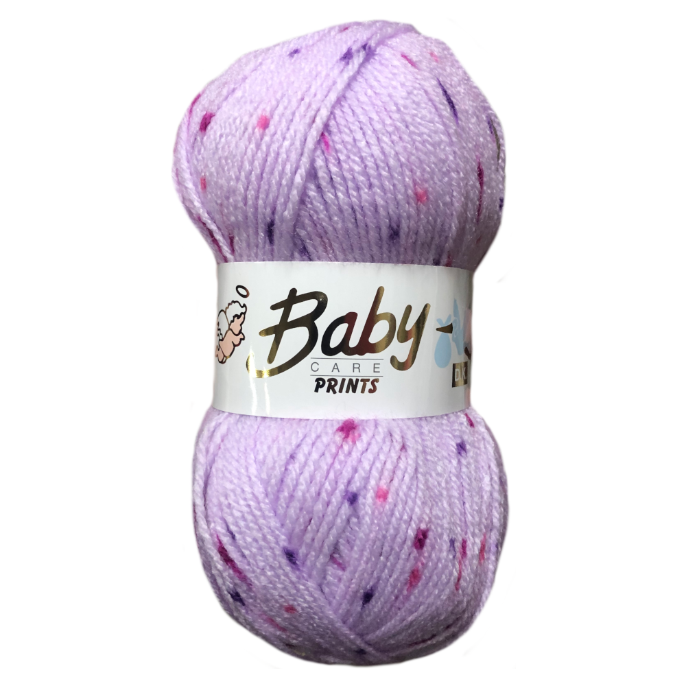 Woolcraft BABY SPOT PRINTS Knitting Yarn / Wool - 100g Ball - Ballerina
