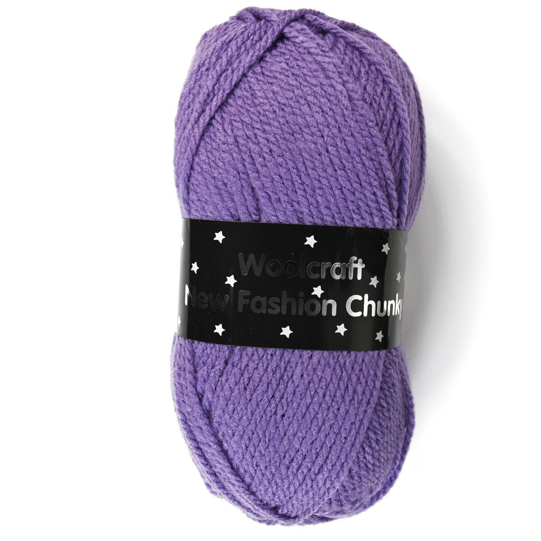 Woolcraft / New fashion chunky Knitting Yarn / Wool - 100g - Violet