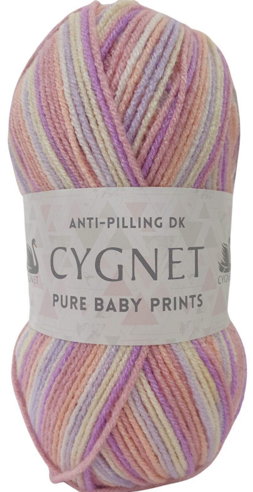 Cygnet PURE BABY PRINTS DK Knitting Yarn / Wool - 100g - Pink Blossom
