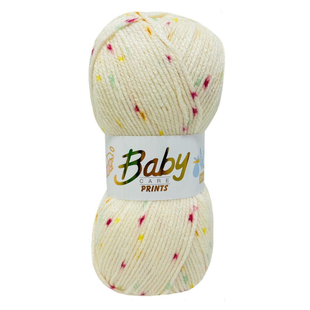 Woolcraft BABY SPOT PRINTS Knitting Yarn / Wool - 100g Ball - Nougat