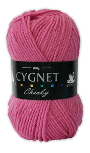 Cygnet CHUNKY Knitting Yarn / Wool - 100g Chunky Knit Ball - Pink